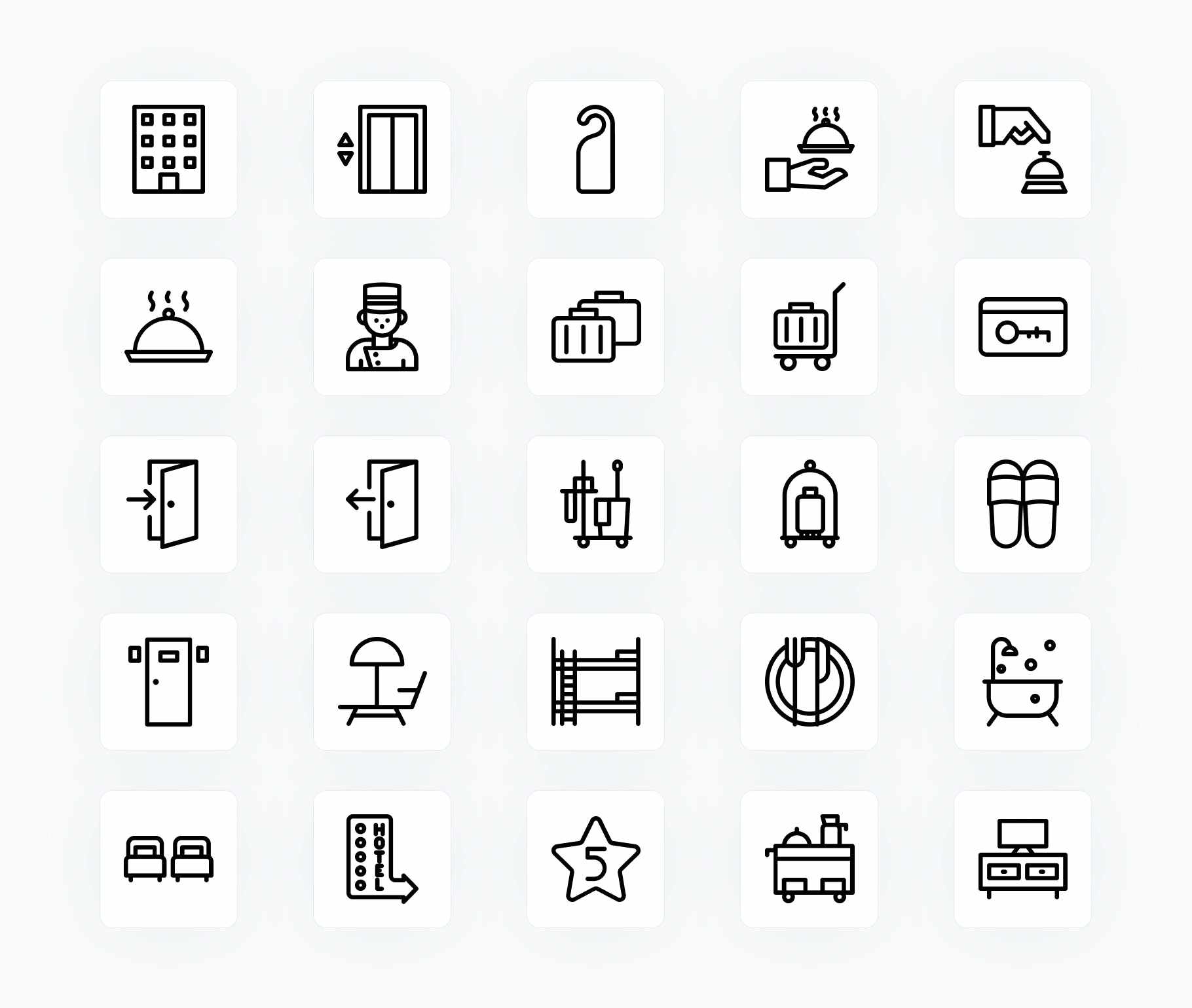 Hotel-Outline-Vector-Icons Icons Hotel Outline Vector Icons S12212101 powerpoint-template keynote-template google-slides-template infographic-template