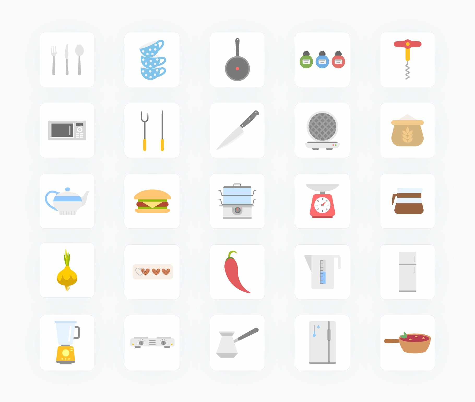 Kitchen-Flat-Vector-Icons Icons Kitchen Flat Vector Icons S01192204 powerpoint-template keynote-template google-slides-template infographic-template