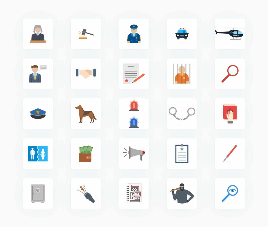 Law and Justice-Flat-Vector-Icons Icons Law and Justice Flat Vector Icons S12082101 powerpoint-template keynote-template google-slides-template infographic-template