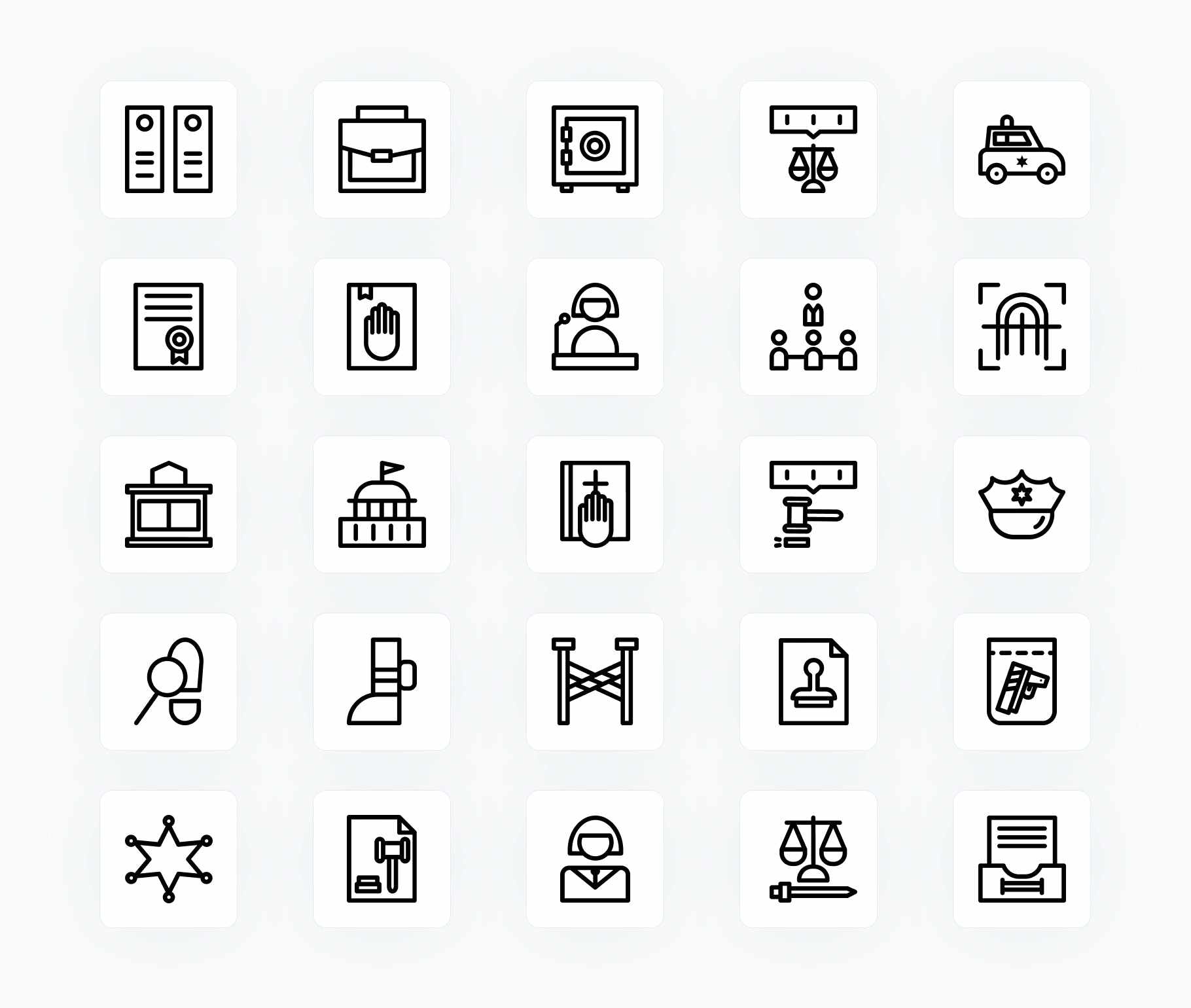 Law and Justice-Outline-Vector-Icons Icons Law and Justice Outline Vector Icons S12212102 powerpoint-template keynote-template google-slides-template infographic-template