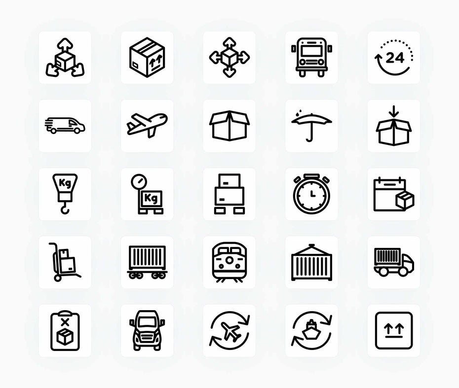 Logistic-Outline-Vector-Icons Icons Logistic Outline Vector Icons S12162101 powerpoint-template keynote-template google-slides-template infographic-template