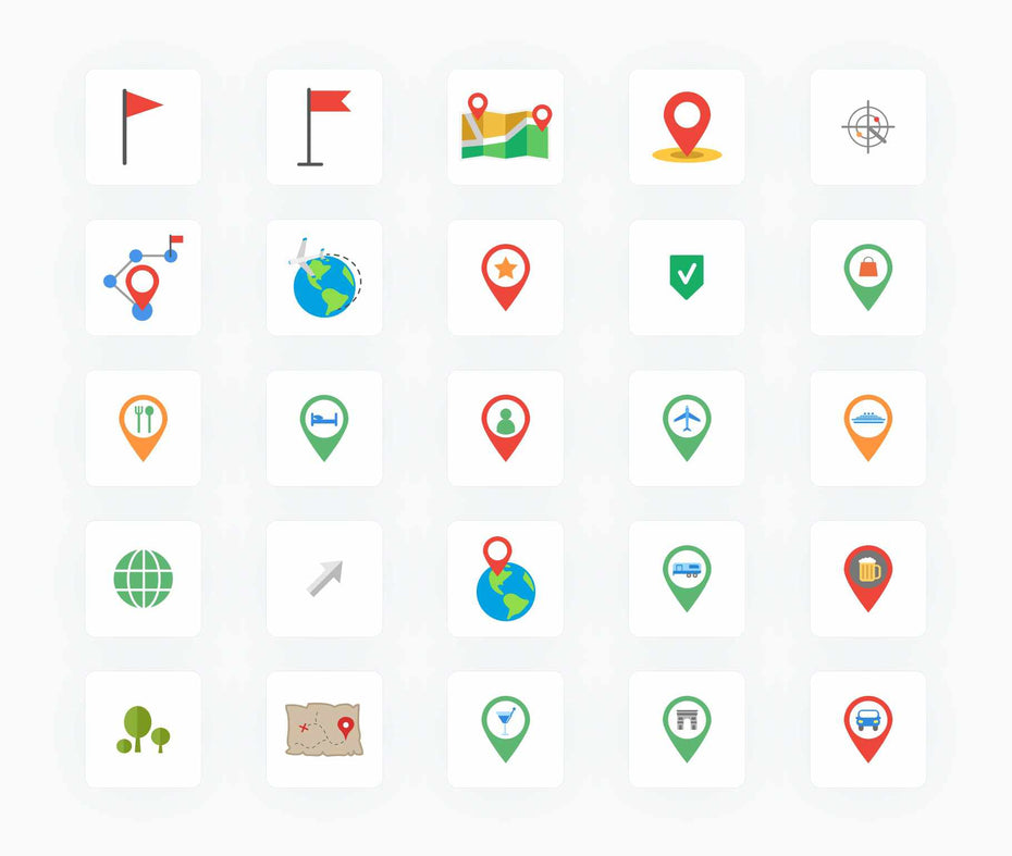 Maps-Flat-Vector-Icons Icons Maps Flat Vector Icons S12082101 powerpoint-template keynote-template google-slides-template infographic-template