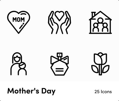 Mother’s Day-Outline-Vector-Icons Icons Mother’s Day Outline Vector Icons S12212101 powerpoint-template keynote-template google-slides-template infographic-template