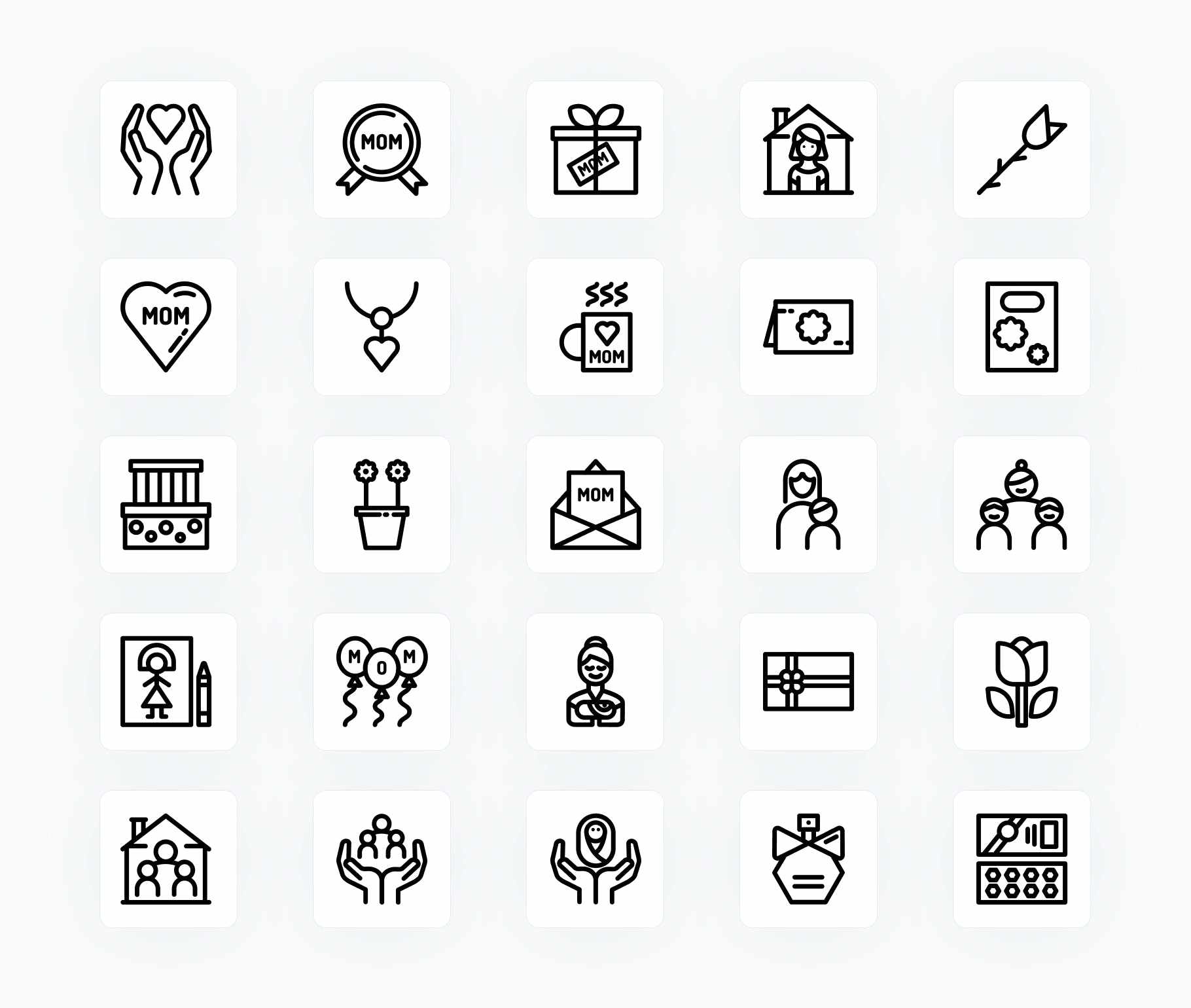 Mother’s Day-Outline-Vector-Icons Icons Mother’s Day Outline Vector Icons S12212101 powerpoint-template keynote-template google-slides-template infographic-template