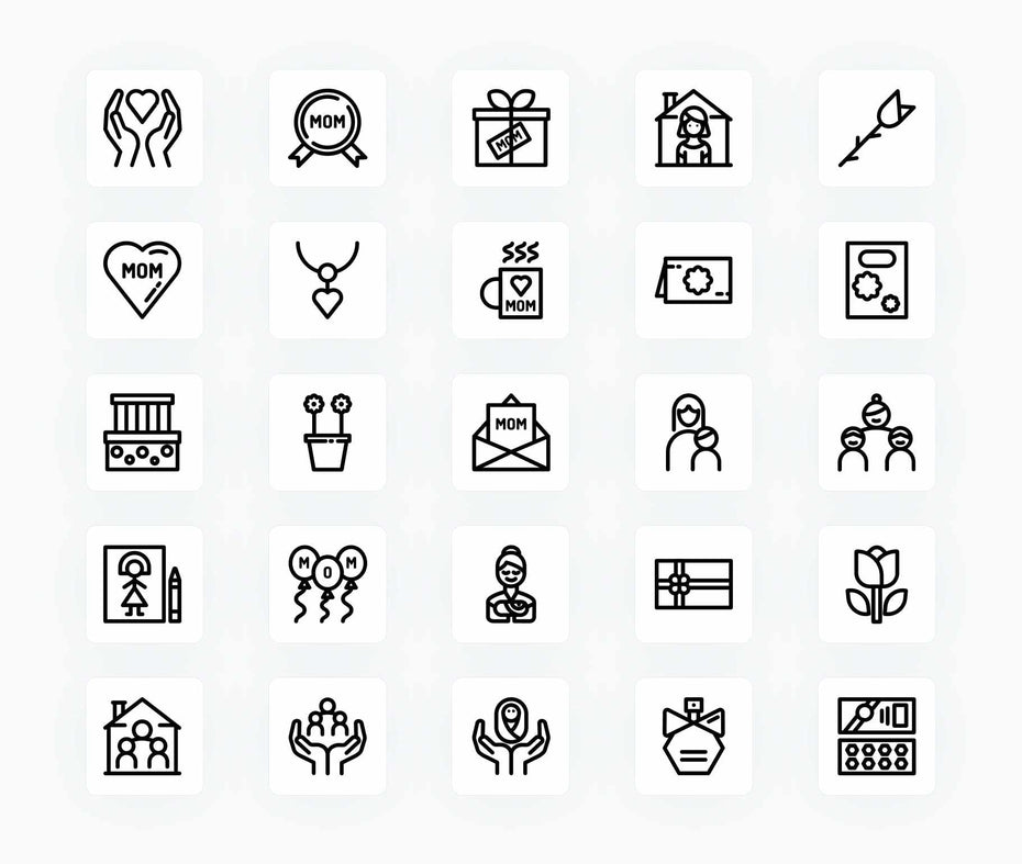 Mother’s Day-Outline-Vector-Icons Icons Mother’s Day Outline Vector Icons S12212101 powerpoint-template keynote-template google-slides-template infographic-template