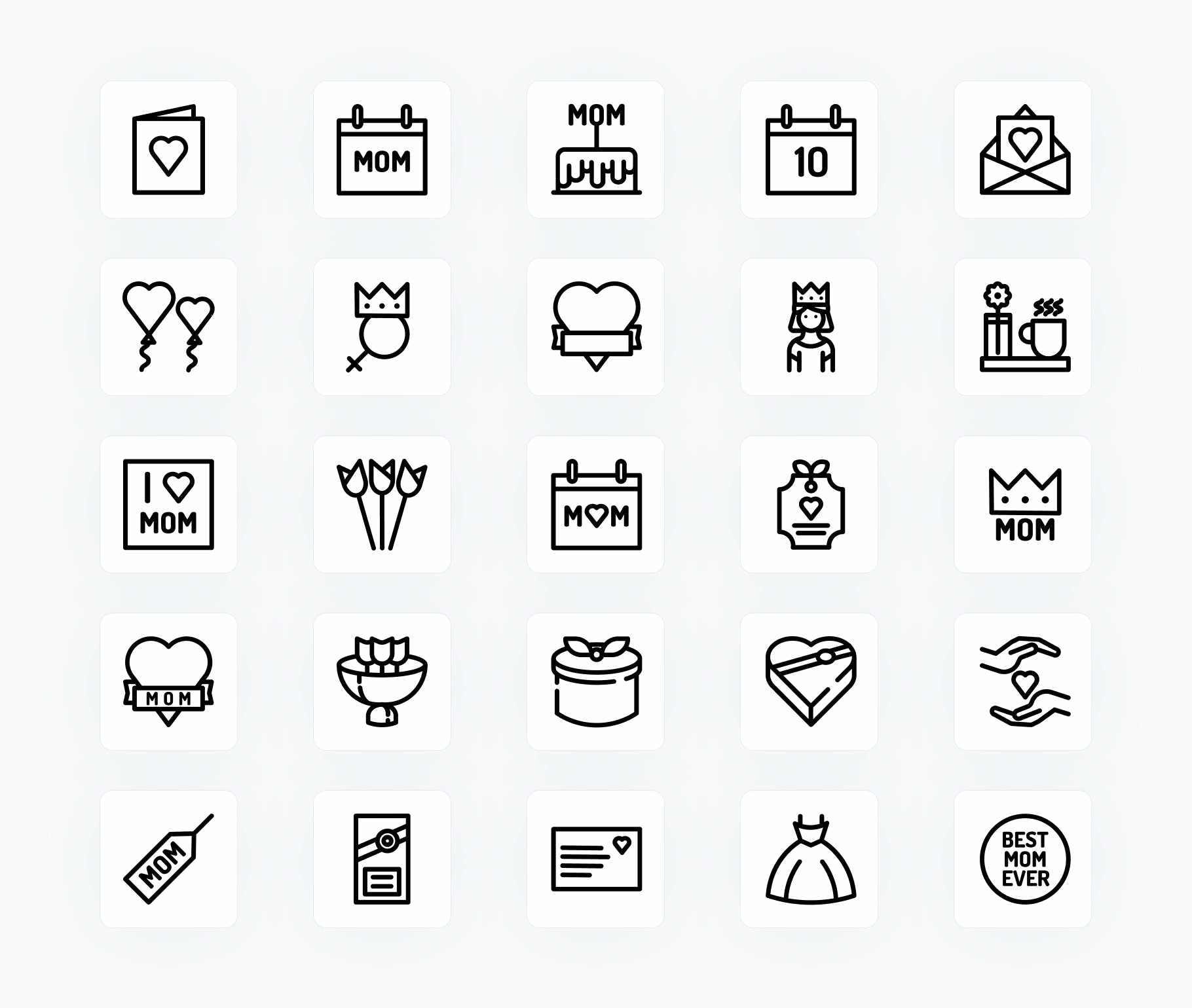 Mother’s Day-Outline-Vector-Icons Icons Mother’s Day Outline Vector Icons S12212102 powerpoint-template keynote-template google-slides-template infographic-template