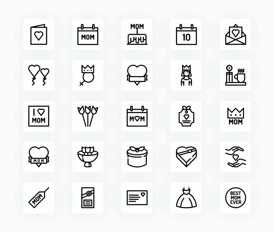 Mother’s Day-Outline-Vector-Icons Icons Mother’s Day Outline Vector Icons S12212102 powerpoint-template keynote-template google-slides-template infographic-template