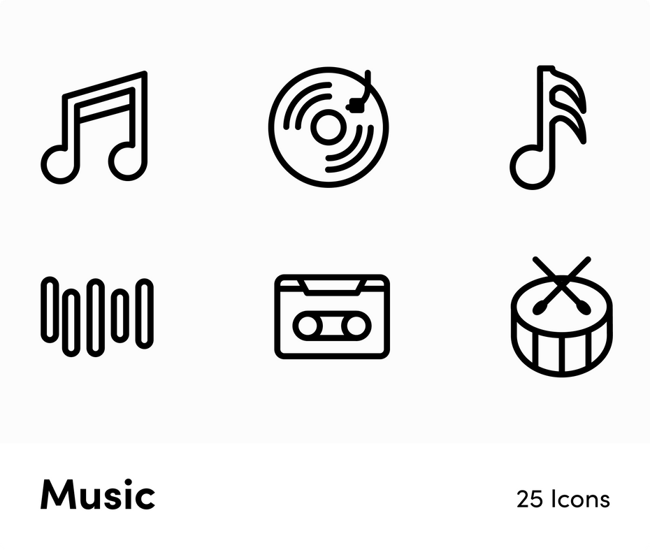 Music-Outline-Vector-Icons Icons Music Outline Vector Icons S12162101 powerpoint-template keynote-template google-slides-template infographic-template