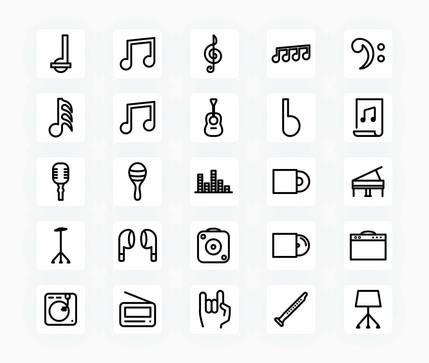 Music-Outline-Vector-Icons Icons Music Outline Vector Icons S12162102 powerpoint-template keynote-template google-slides-template infographic-template