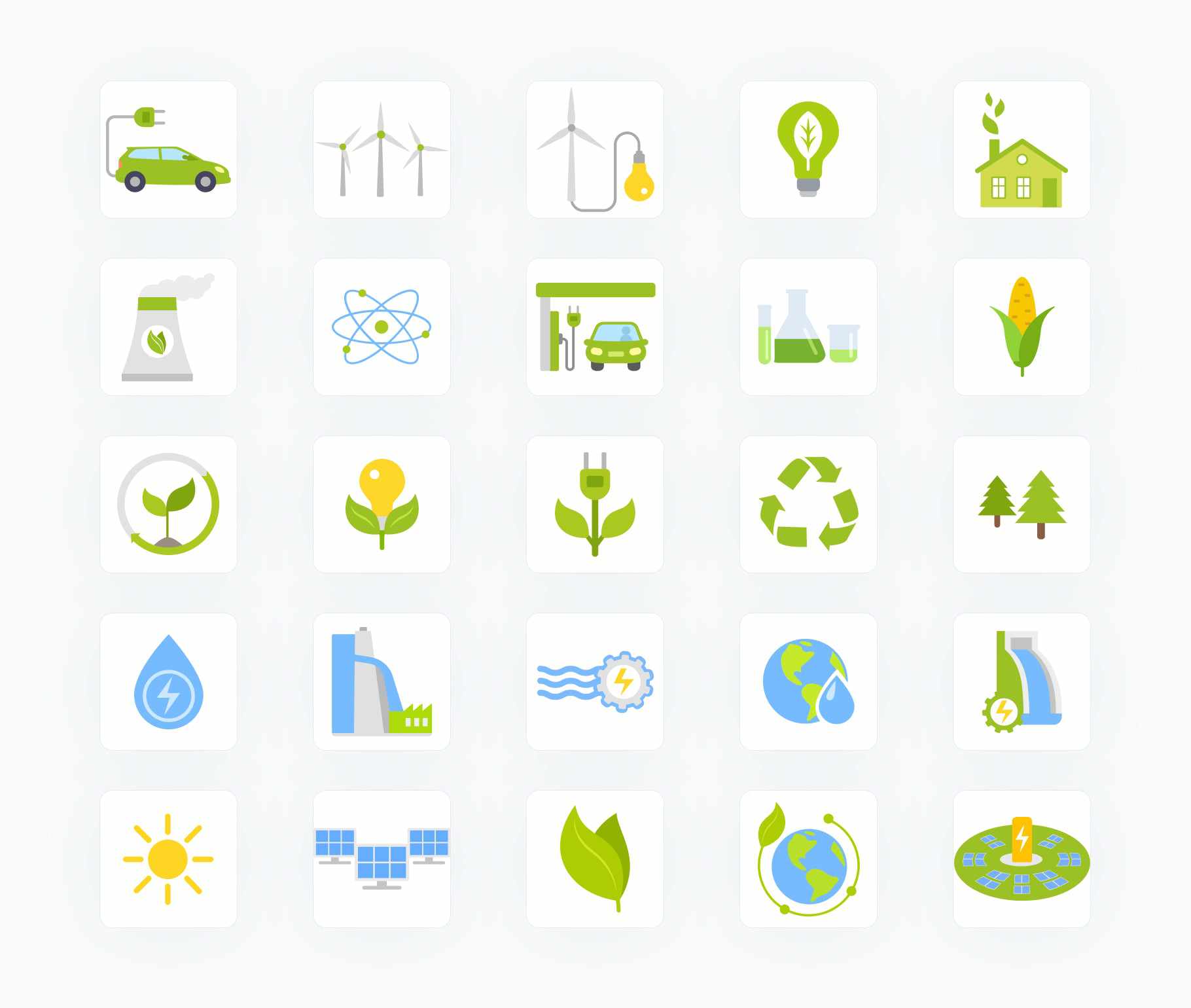 Natural Energy-Flat-Vector-Icons Icons Natural Energy Flat Vector Icons S12092101 powerpoint-template keynote-template google-slides-template infographic-template