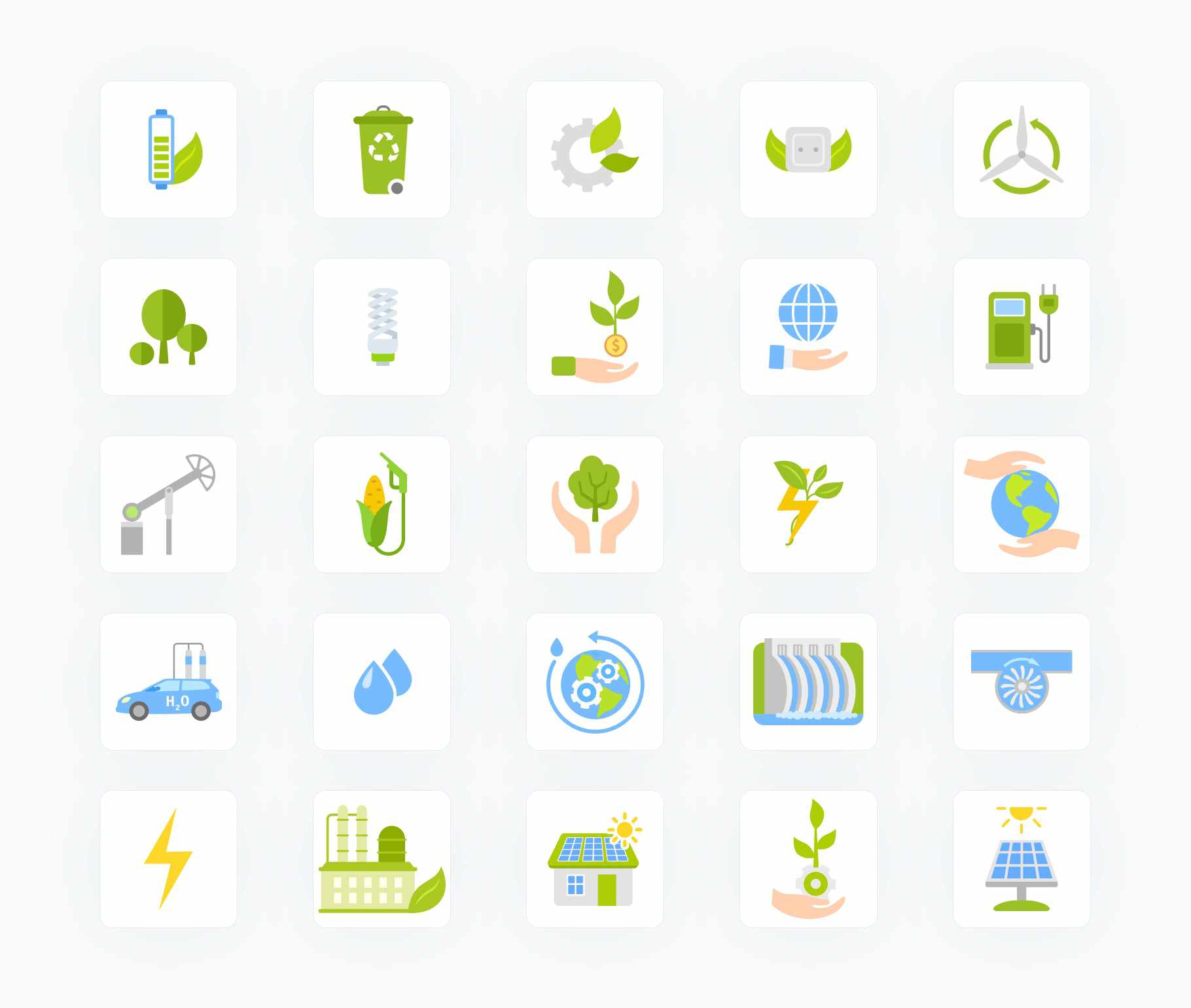 Natural Energy-Flat-Vector-Icons Icons Natural Energy Flat Vector Icons S12092103 powerpoint-template keynote-template google-slides-template infographic-template