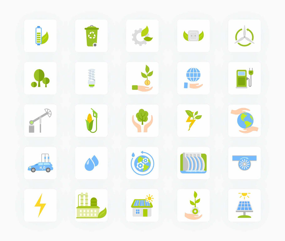 Natural Energy-Flat-Vector-Icons Icons Natural Energy Flat Vector Icons S12092103 powerpoint-template keynote-template google-slides-template infographic-template