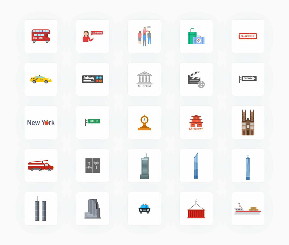 New York-Flat-Vector-Icons Icons New York Flat Vector Icons S12082102 powerpoint-template keynote-template google-slides-template infographic-template