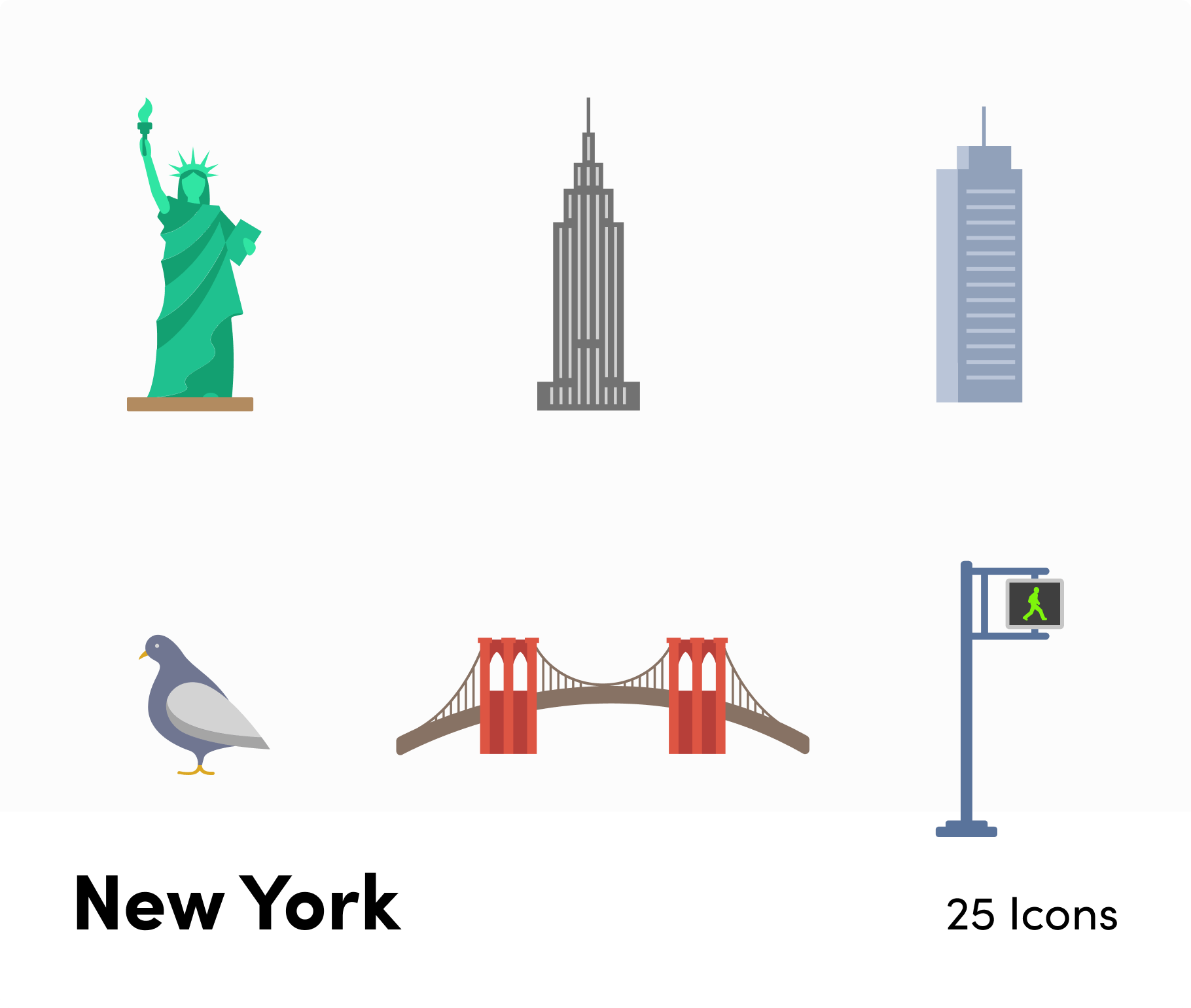 New York-Flat-Vector-Icons Icons New York Flat Vector Icons S12082103 powerpoint-template keynote-template google-slides-template infographic-template