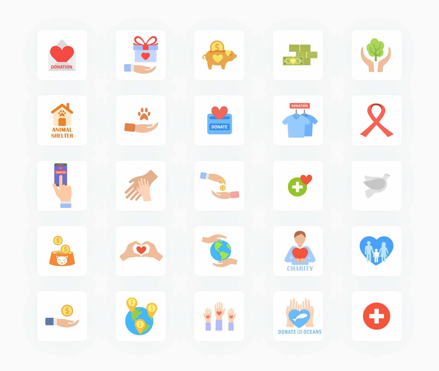 Non Profit-Flat-Vector-Icons Icons Nonprofit Flat Vector Icons S12082101 powerpoint-template keynote-template google-slides-template infographic-template