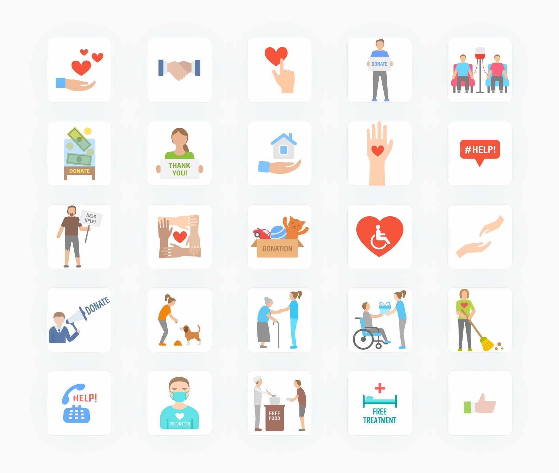 Non Profit-Flat-Vector-Icons Icons Nonprofit Flat Vector Icons S12082102 powerpoint-template keynote-template google-slides-template infographic-template