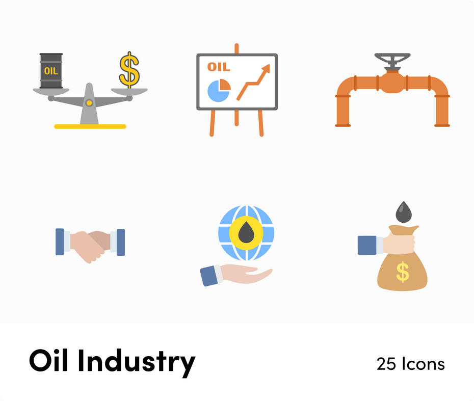 Oil Industry-Flat-Vector-Icons Icons Oil Industry Flat Vector Icons S12082102 powerpoint-template keynote-template google-slides-template infographic-template