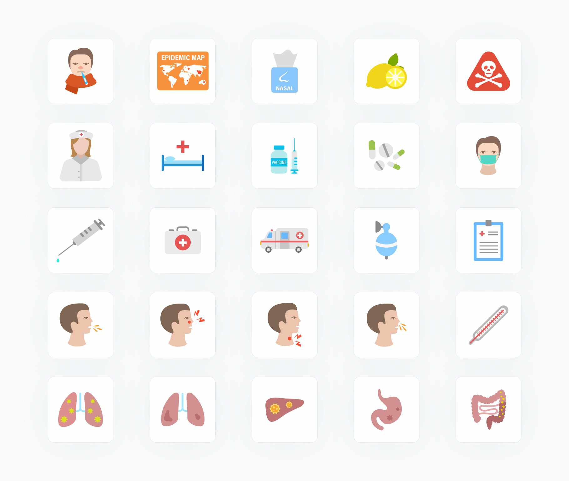 Pandemic Viruses and Flu-Flat-Vector-Icons Icons Pandemic Viruses and  Flu Flat Vector Icons S12082102 powerpoint-template keynote-template google-slides-template infographic-template