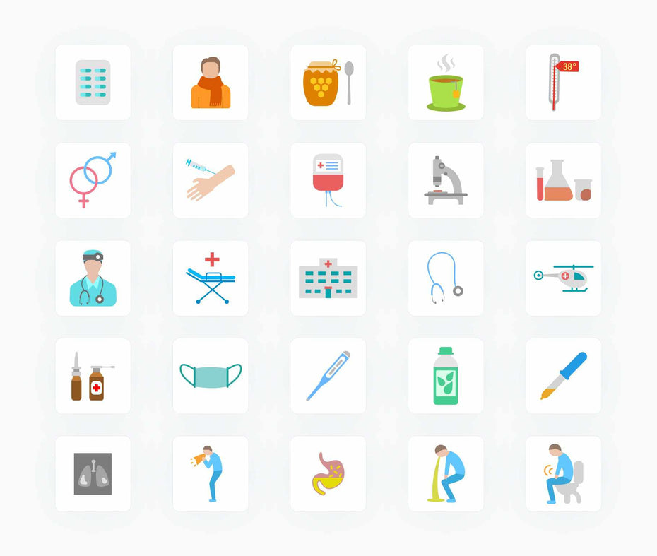 Pandemic Viruses and Flu-Flat-Vector-Icons Icons Pandemic Viruses and  Flu Flat Vector Icons S12082104 powerpoint-template keynote-template google-slides-template infographic-template