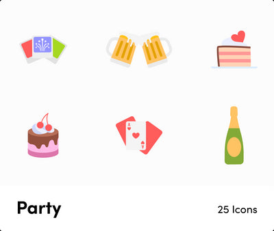 Party-Flat-Vector-Icons Icons Party Flat Vector Icons S01192201 powerpoint-template keynote-template google-slides-template infographic-template