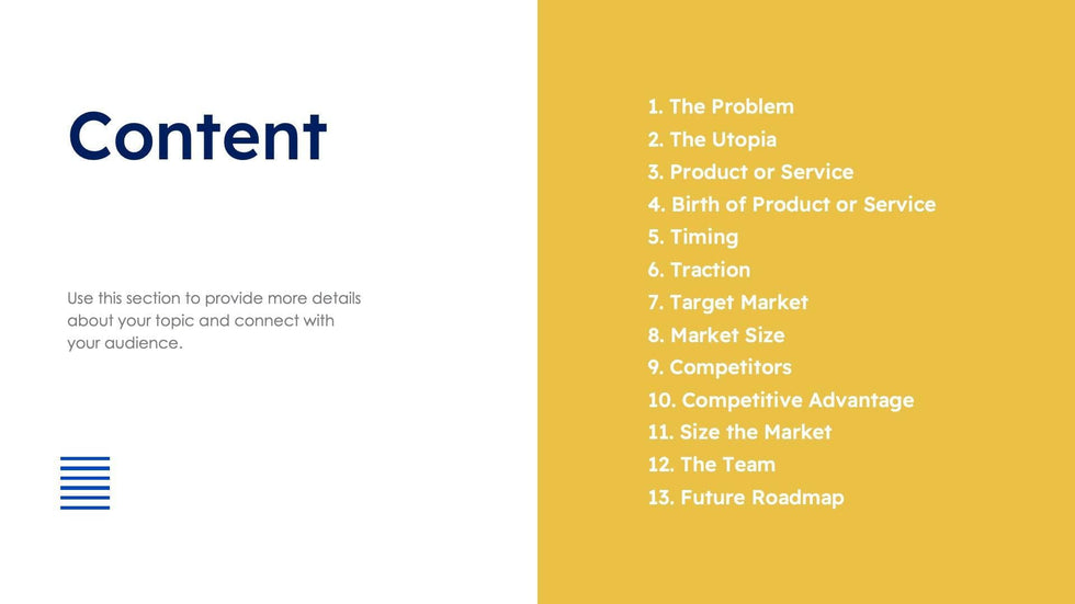 Pitch-Deck-Slides Slides Blue Light Yellow Luxury and Professional Presentation Pitch Deck Template S10032201 powerpoint-template keynote-template google-slides-template infographic-template