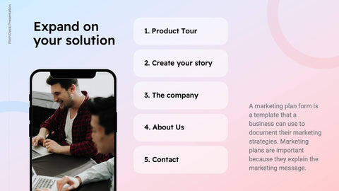Pitch-Deck-Slides Slides Red and Blue Gradient and Professional Presentation Sales Deck Template S11012201 powerpoint-template keynote-template google-slides-template infographic-template