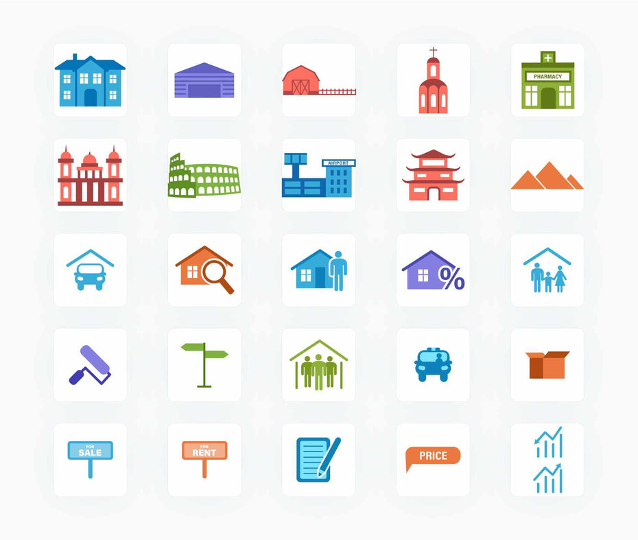 Real Estate-Flat-Vector-Icons Icons Real Estate Flat Vector Icons S12082102 powerpoint-template keynote-template google-slides-template infographic-template