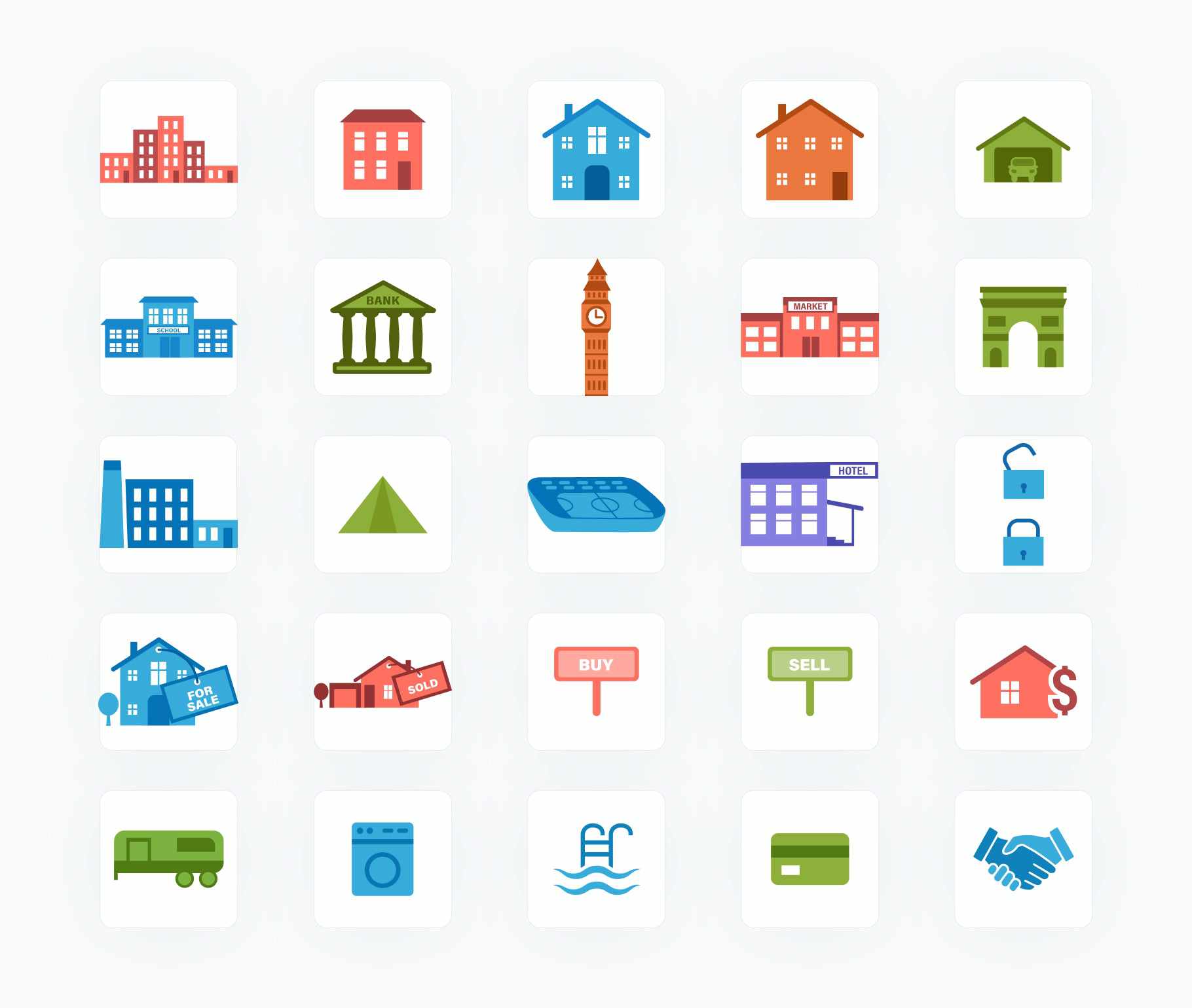 Real Estate-Flat-Vector-Icons Icons Real Estate Flat Vector Icons S12082103 powerpoint-template keynote-template google-slides-template infographic-template