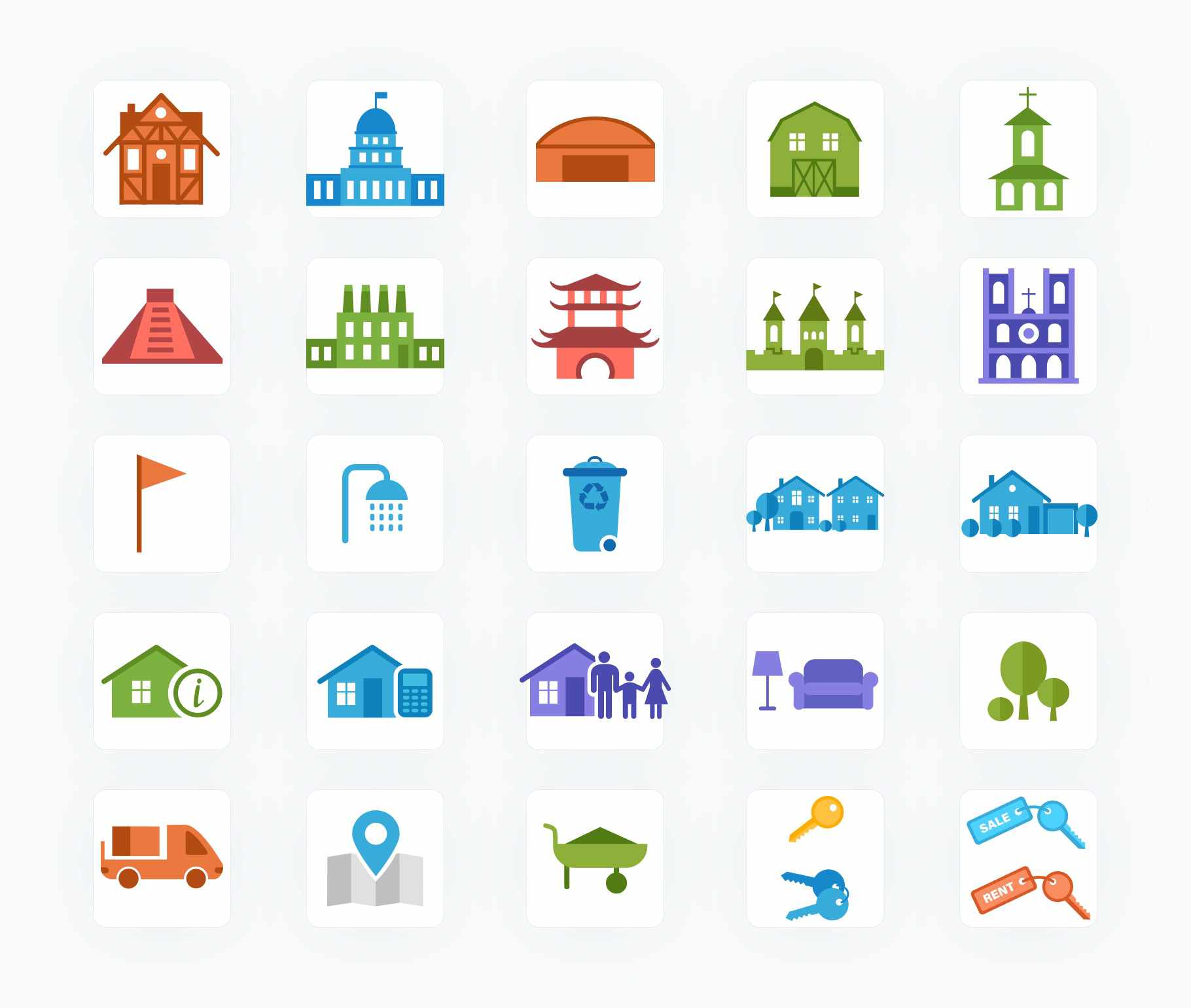 Real Estate-Flat-Vector-Icons Icons Real Estate Flat Vector Icons S12082104 powerpoint-template keynote-template google-slides-template infographic-template