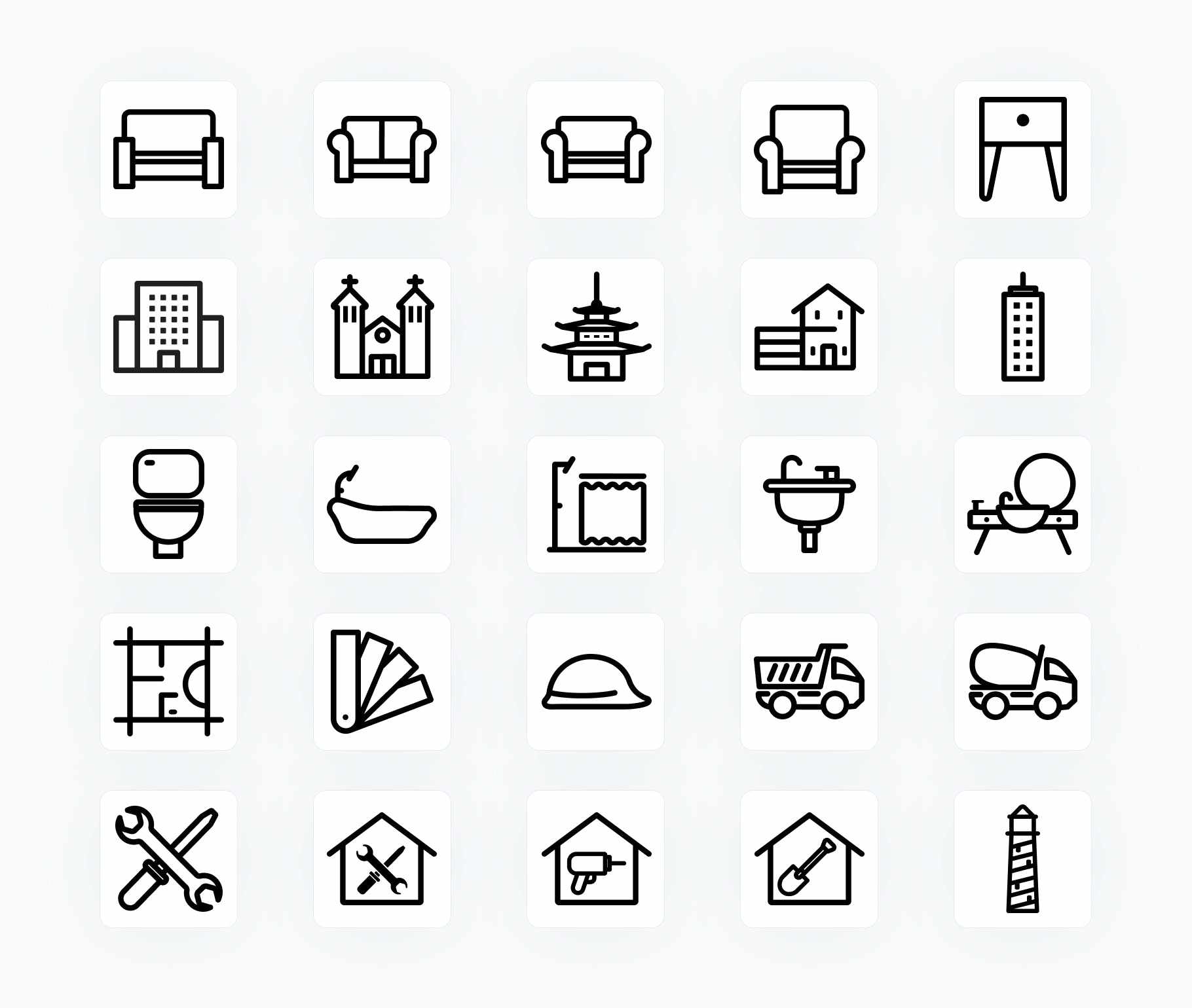 Real Estate-Outline-Vector-Icons Icons Real Estate Outline Vector Icons S12162103 powerpoint-template keynote-template google-slides-template infographic-template