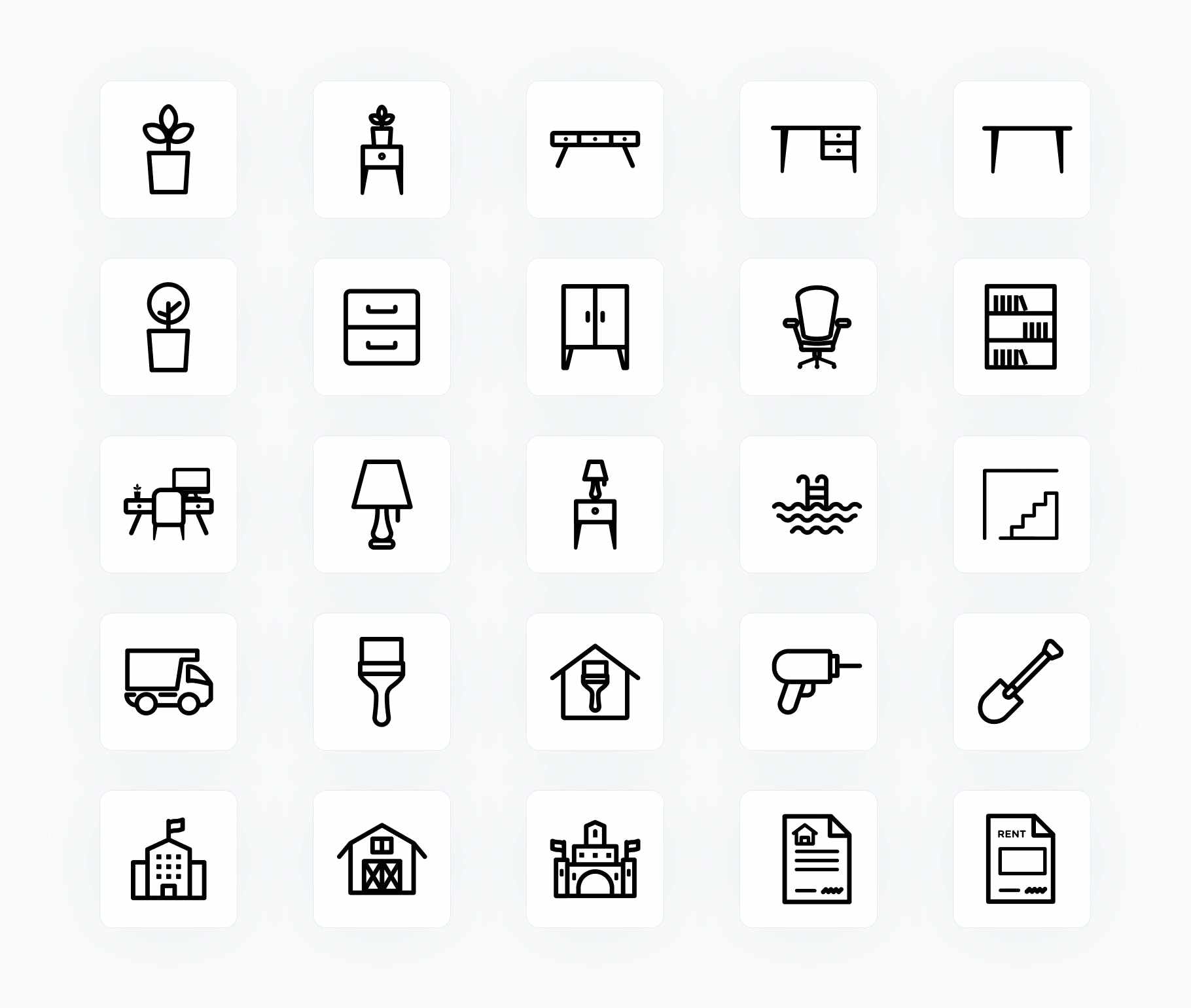 Real Estate-Outline-Vector-Icons Icons Real Estate Outline Vector Icons S12162104 powerpoint-template keynote-template google-slides-template infographic-template