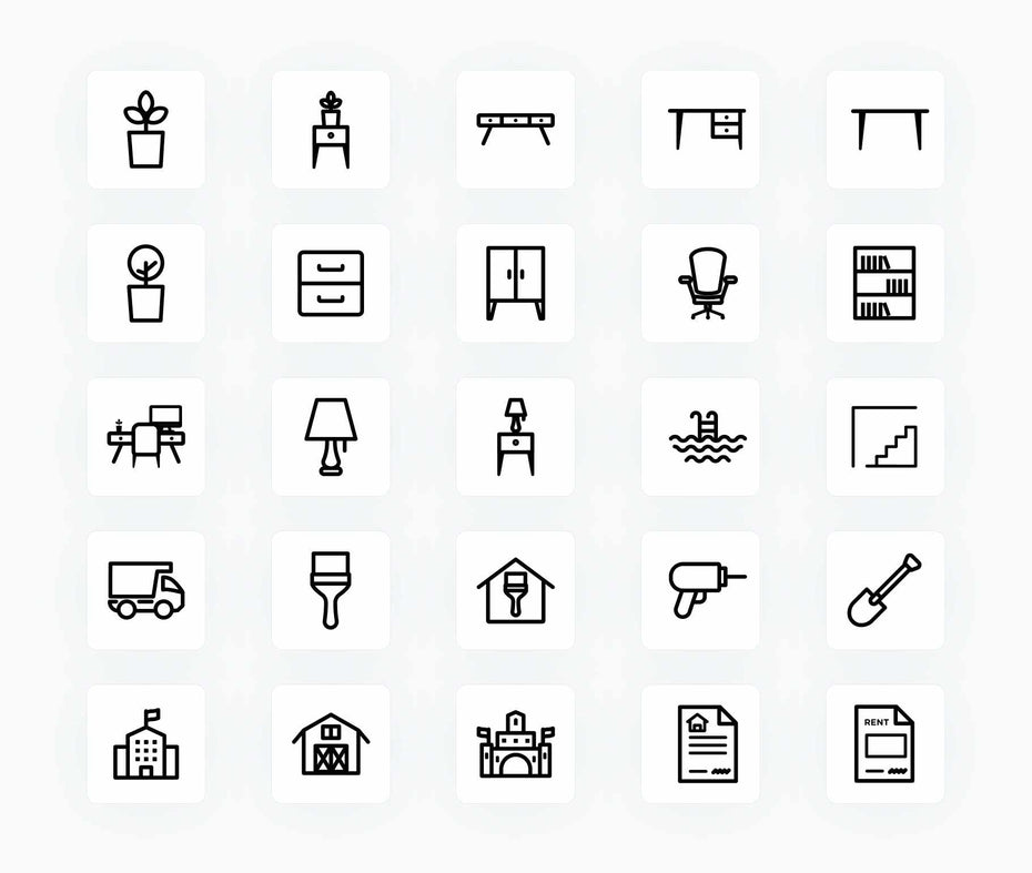 Real Estate-Outline-Vector-Icons Icons Real Estate Outline Vector Icons S12162104 powerpoint-template keynote-template google-slides-template infographic-template