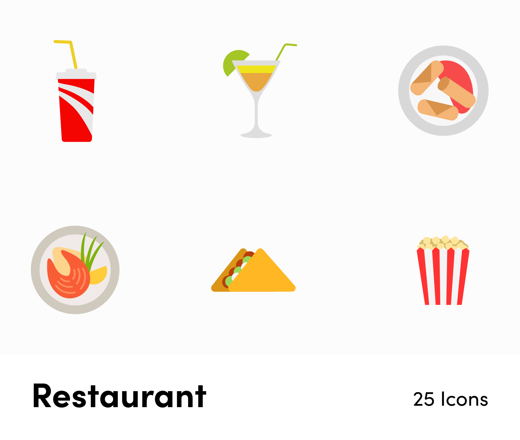 Restaurant-Flat-Vector-Icons Icons Restaurant Flat Vector Icons S12092102 powerpoint-template keynote-template google-slides-template infographic-template