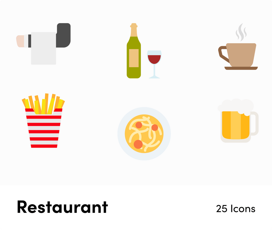 Restaurant-Flat-Vector-Icons Icons Restaurant Flat Vector Icons S12092103 powerpoint-template keynote-template google-slides-template infographic-template