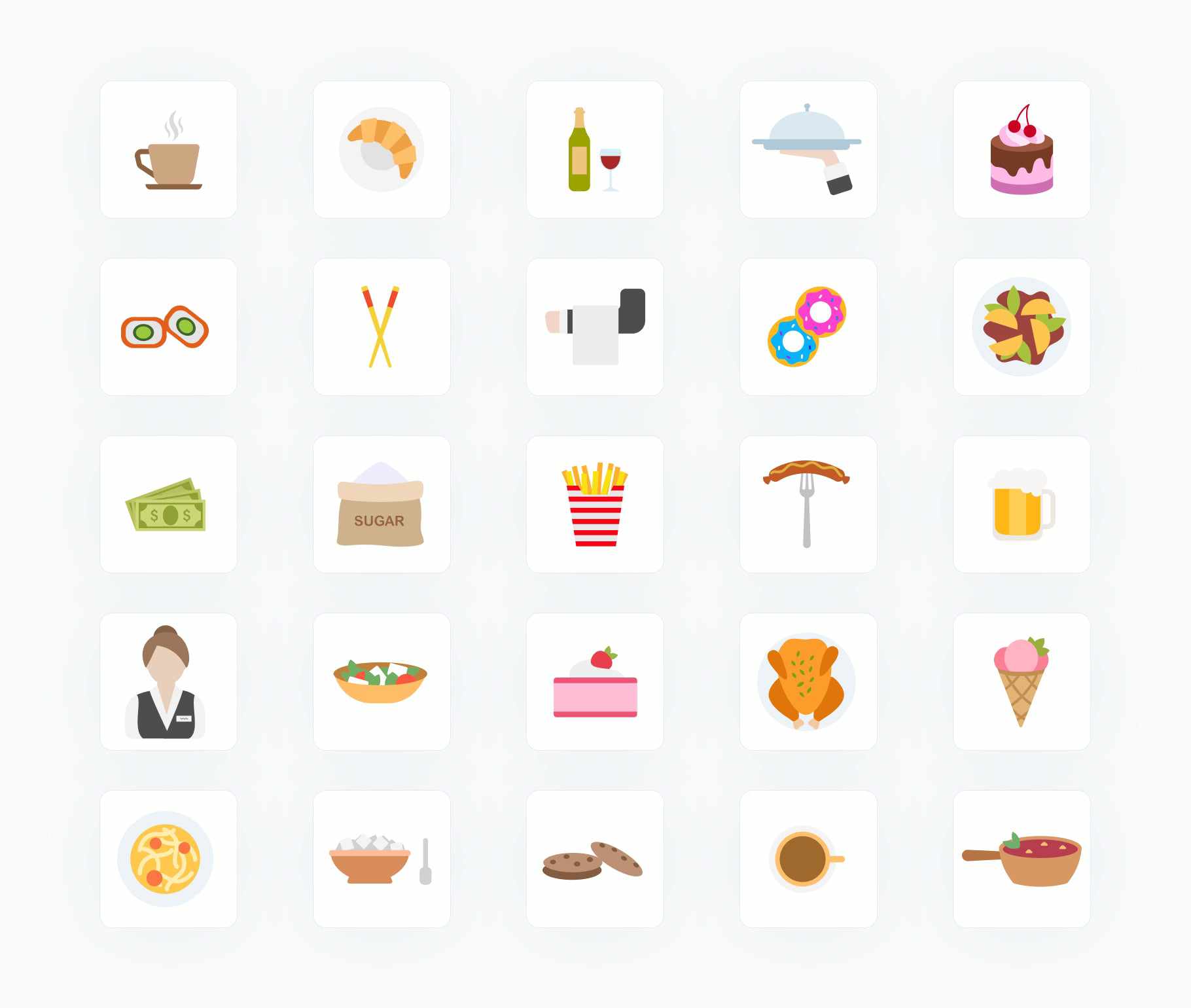 Restaurant-Flat-Vector-Icons Icons Restaurant Flat Vector Icons S12092103 powerpoint-template keynote-template google-slides-template infographic-template