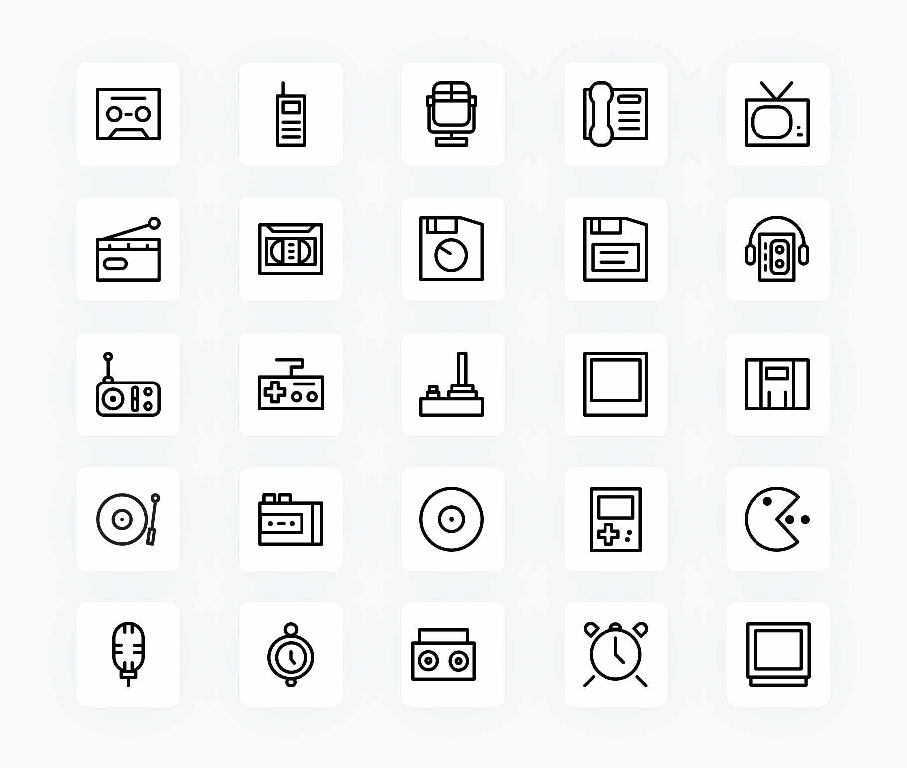 Retro-Outline-Vector-Icons Icons Retro Outline Vector Icons S12212101 powerpoint-template keynote-template google-slides-template infographic-template