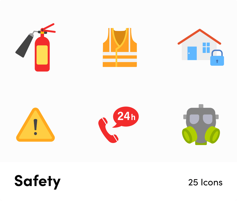 Safety -Flat -Vector-Icons Icons Safety Flat Vector Icons S12102101 powerpoint-template keynote-template google-slides-template infographic-template
