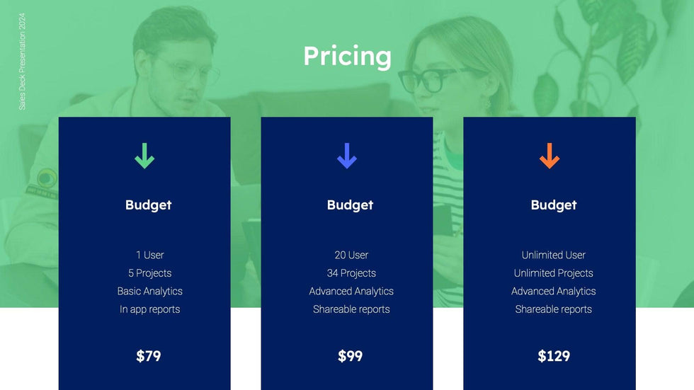 Sales-Deck Slides Green Dark Blue Clean and Professional Presentation Sales Deck Template S11022201 powerpoint-template keynote-template google-slides-template infographic-template