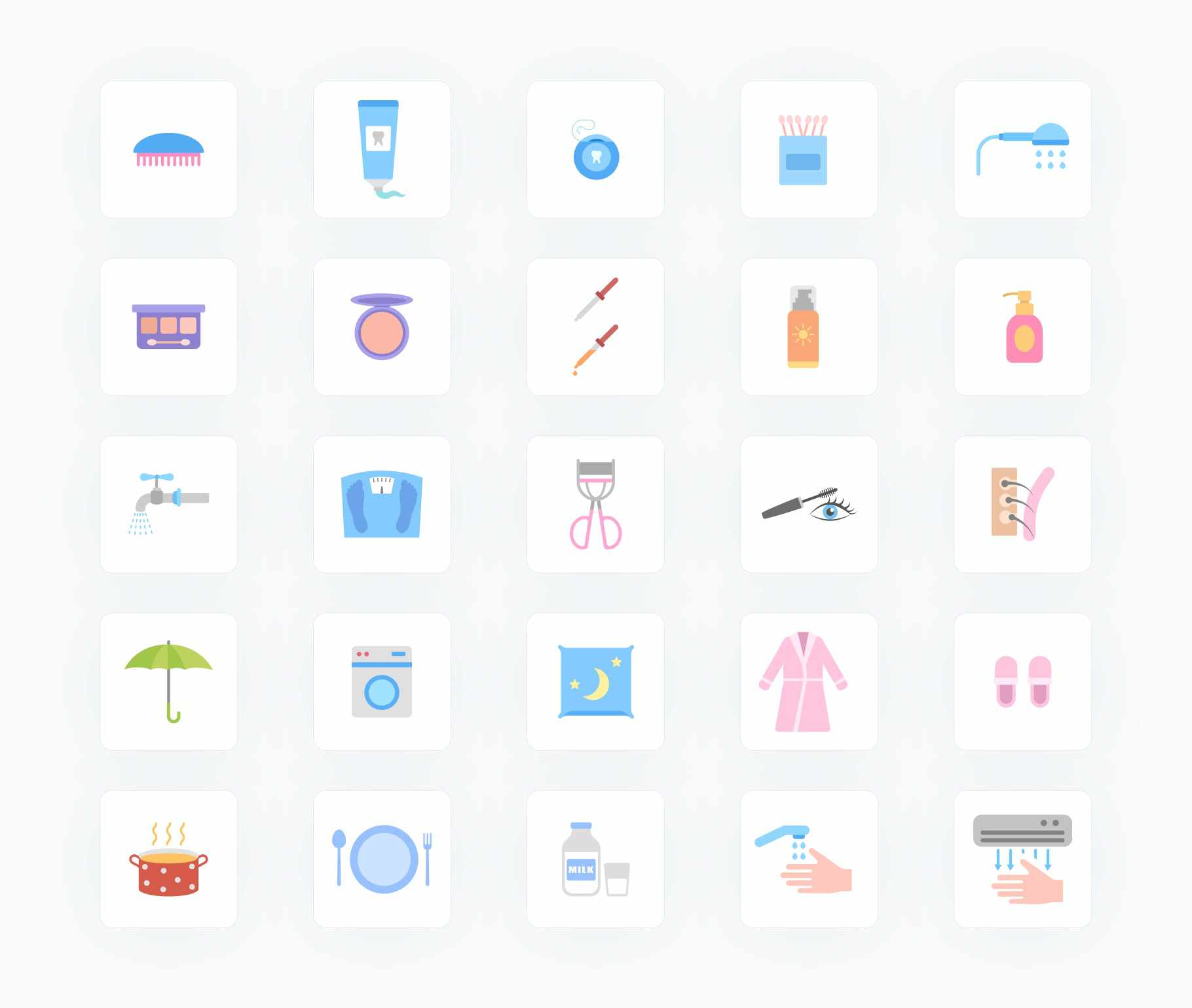 Self Care-Flat-Vector-Icons Icons Self Care Flat Vector Icons S12092101 powerpoint-template keynote-template google-slides-template infographic-template