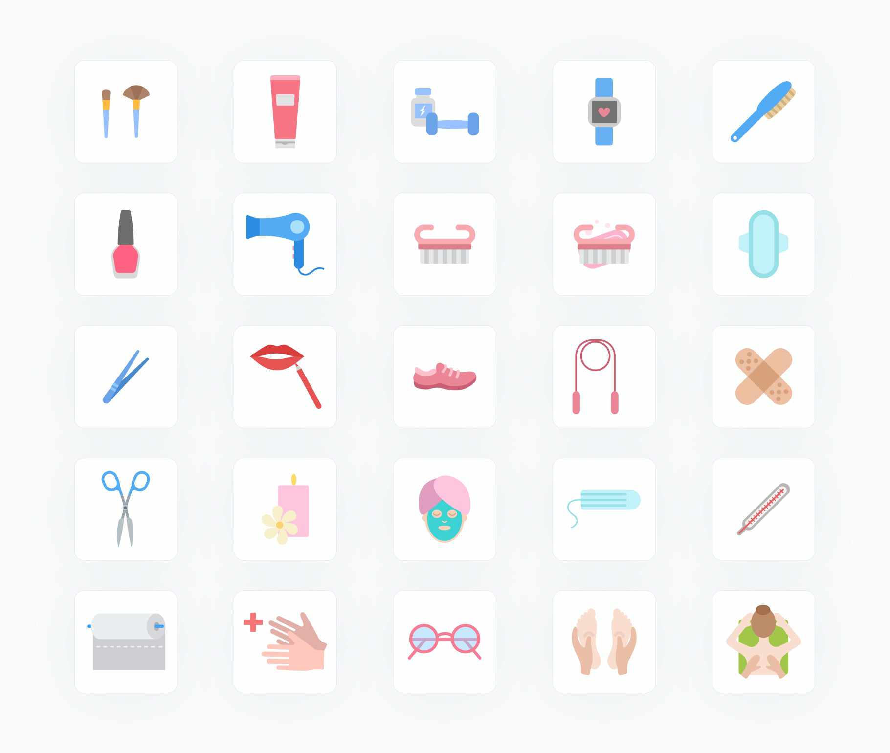 Self Care-Flat-Vector-Icons Icons Self Care Flat Vector Icons S12092102 powerpoint-template keynote-template google-slides-template infographic-template