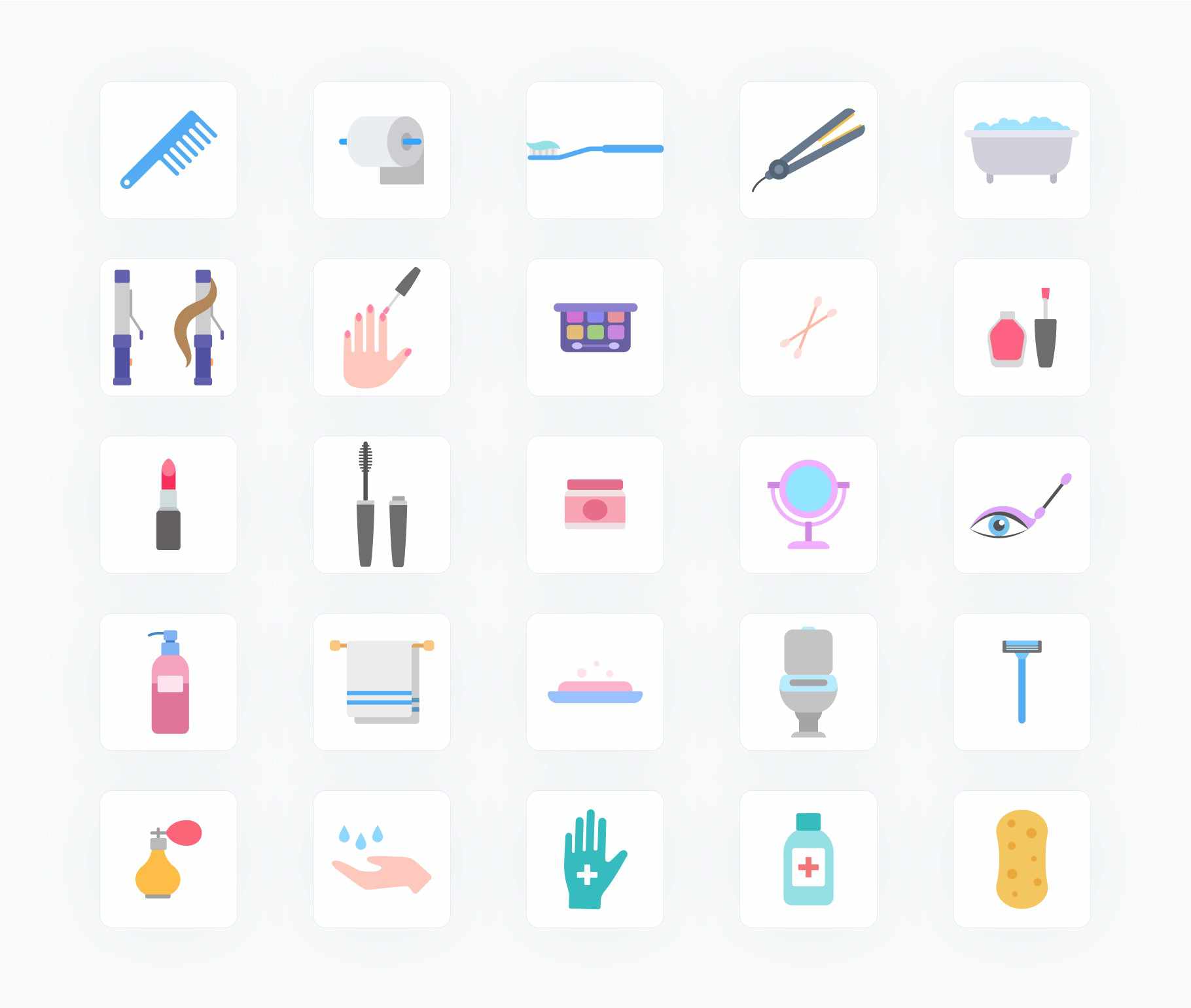 Self Care-Flat-Vector-Icons Icons Self Care Flat Vector Icons S12092103 powerpoint-template keynote-template google-slides-template infographic-template