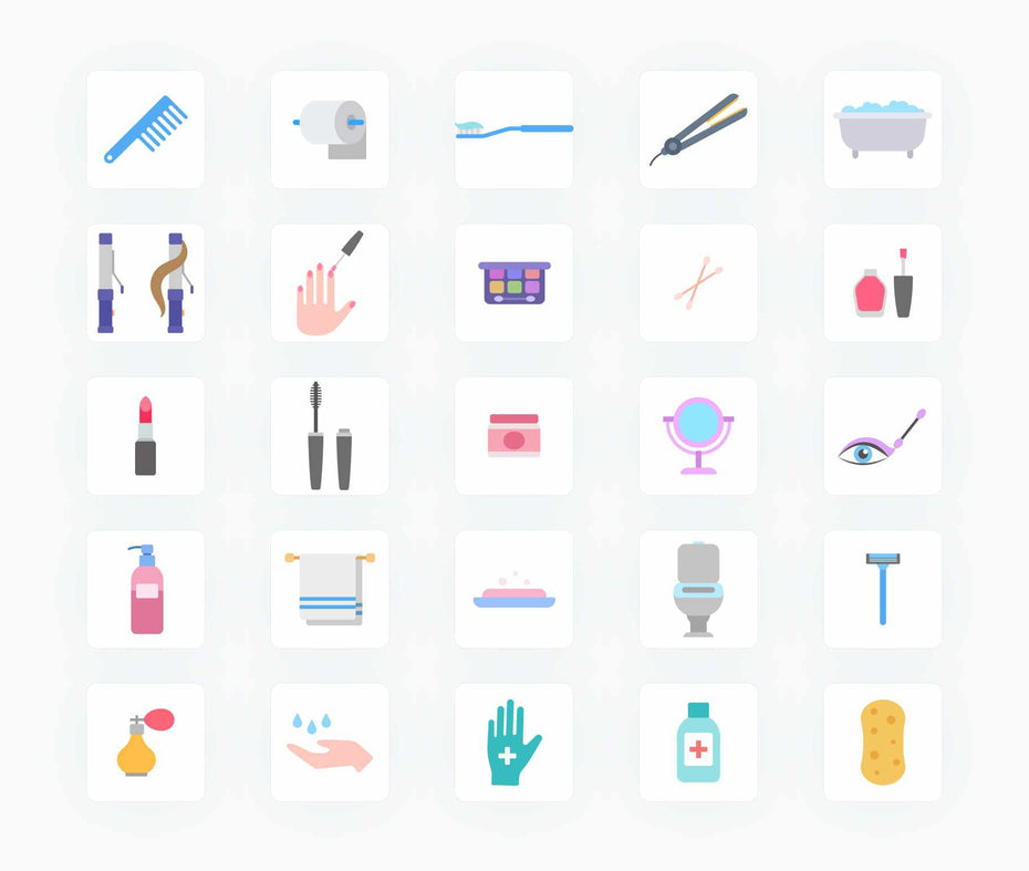 Self Care-Flat-Vector-Icons Icons Self Care Flat Vector Icons S12092103 powerpoint-template keynote-template google-slides-template infographic-template