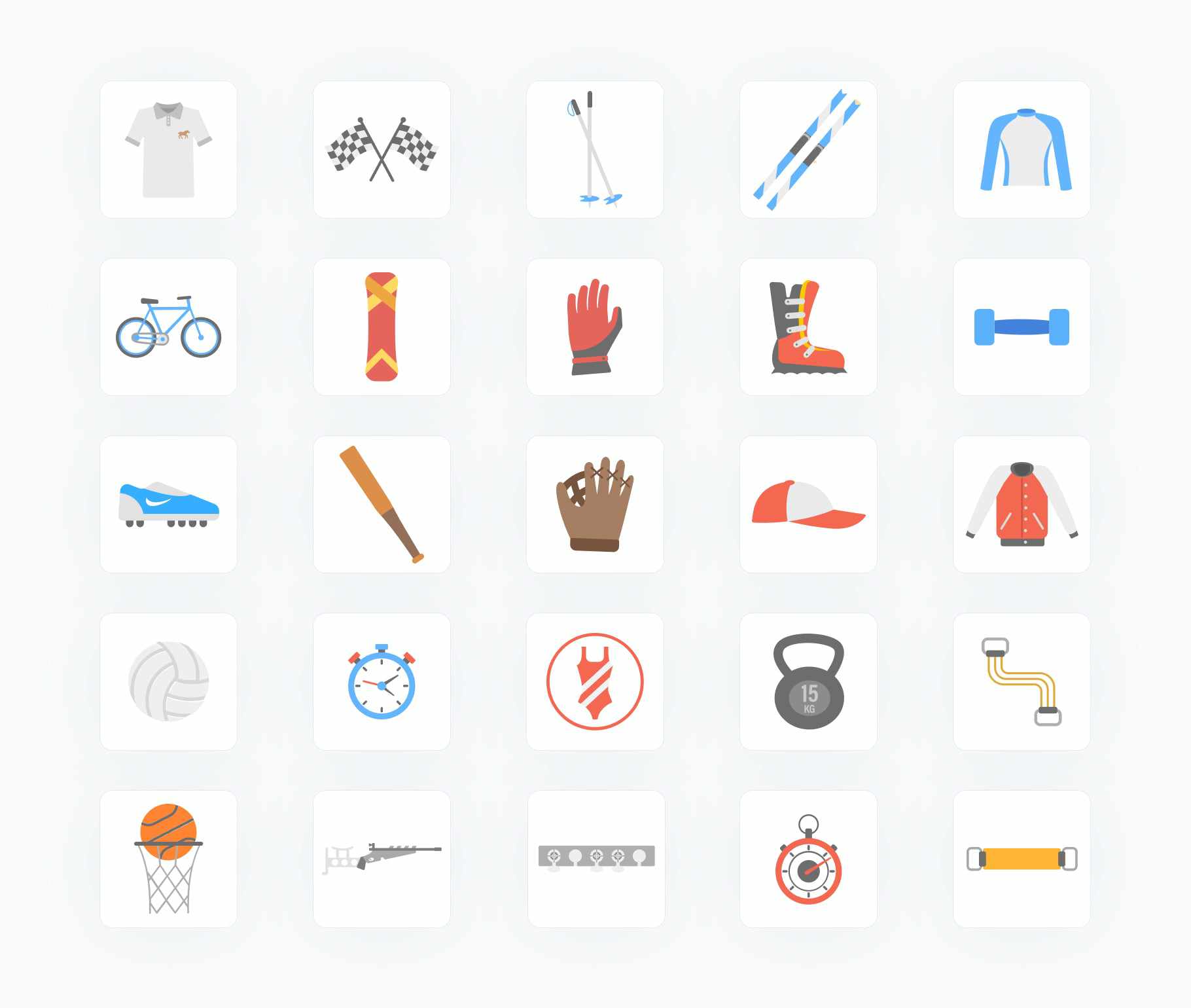 Sport Equipment-Flat-Vector-Icons Icons Sport Equipment Flat Vector Icons S01142204 powerpoint-template keynote-template google-slides-template infographic-template