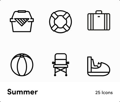Summer-Outline-Vector-Icons Icons Summer Outline Vector Icons S12212101 powerpoint-template keynote-template google-slides-template infographic-template