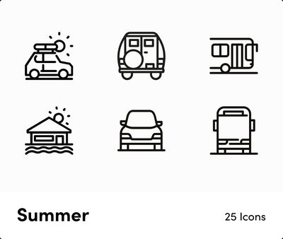 Summer-Outline-Vector-Icons Icons Summer Outline Vector Icons S12212102 powerpoint-template keynote-template google-slides-template infographic-template