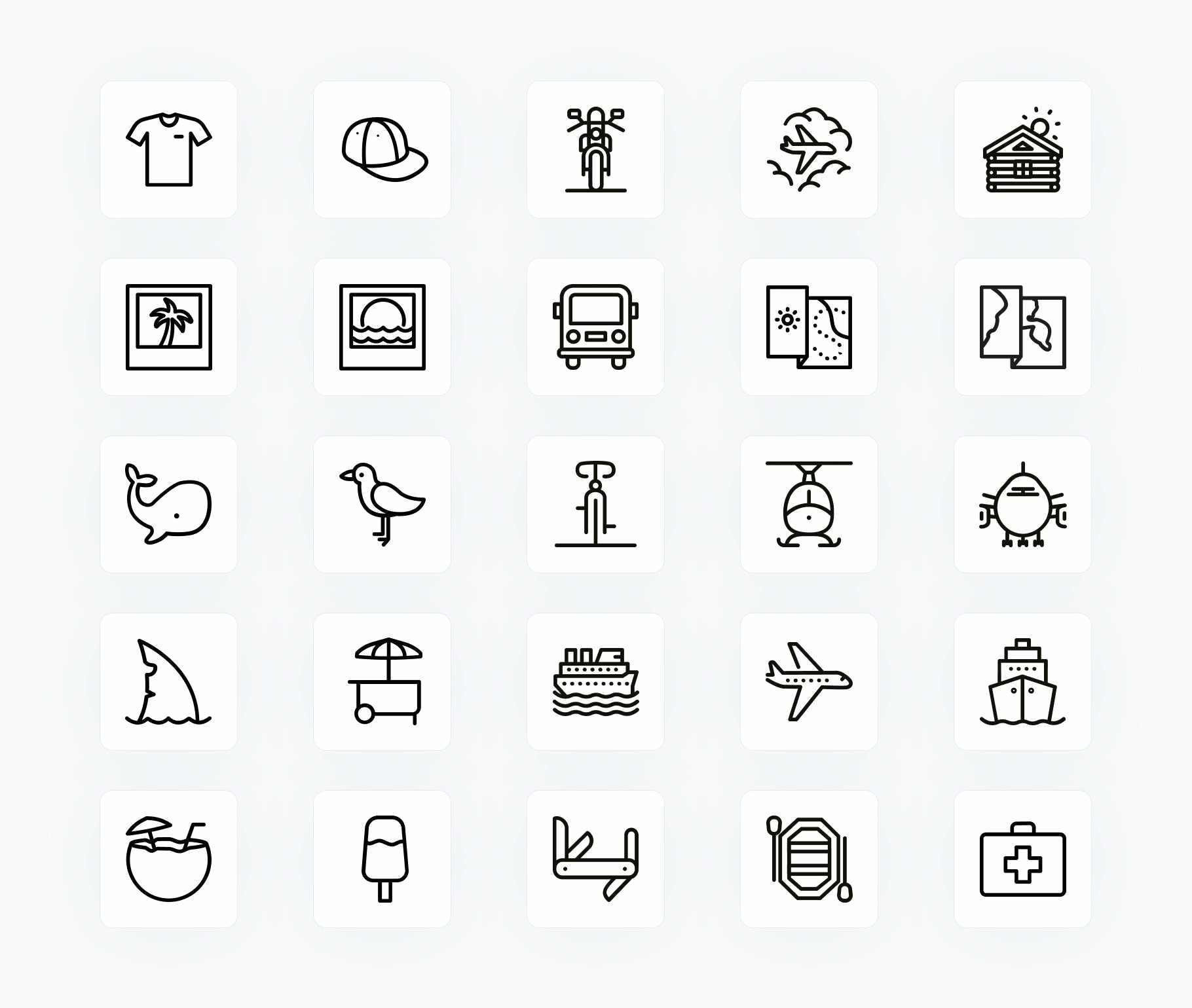 Summer-Outline-Vector-Icons Icons Summer Outline Vector Icons S12212104 powerpoint-template keynote-template google-slides-template infographic-template