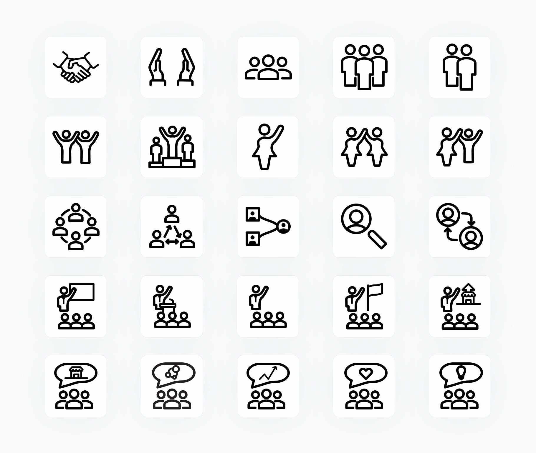 Teamwork-Outline-Vector-Icons Icons Teamwork Outline Vector Icons S12162101 powerpoint-template keynote-template google-slides-template infographic-template