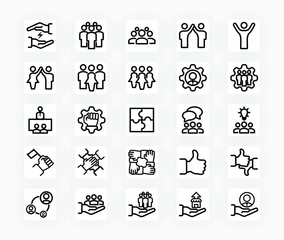 Teamwork-Outline-Vector-Icons Icons Teamwork Outline Vector Icons S12162102 powerpoint-template keynote-template google-slides-template infographic-template