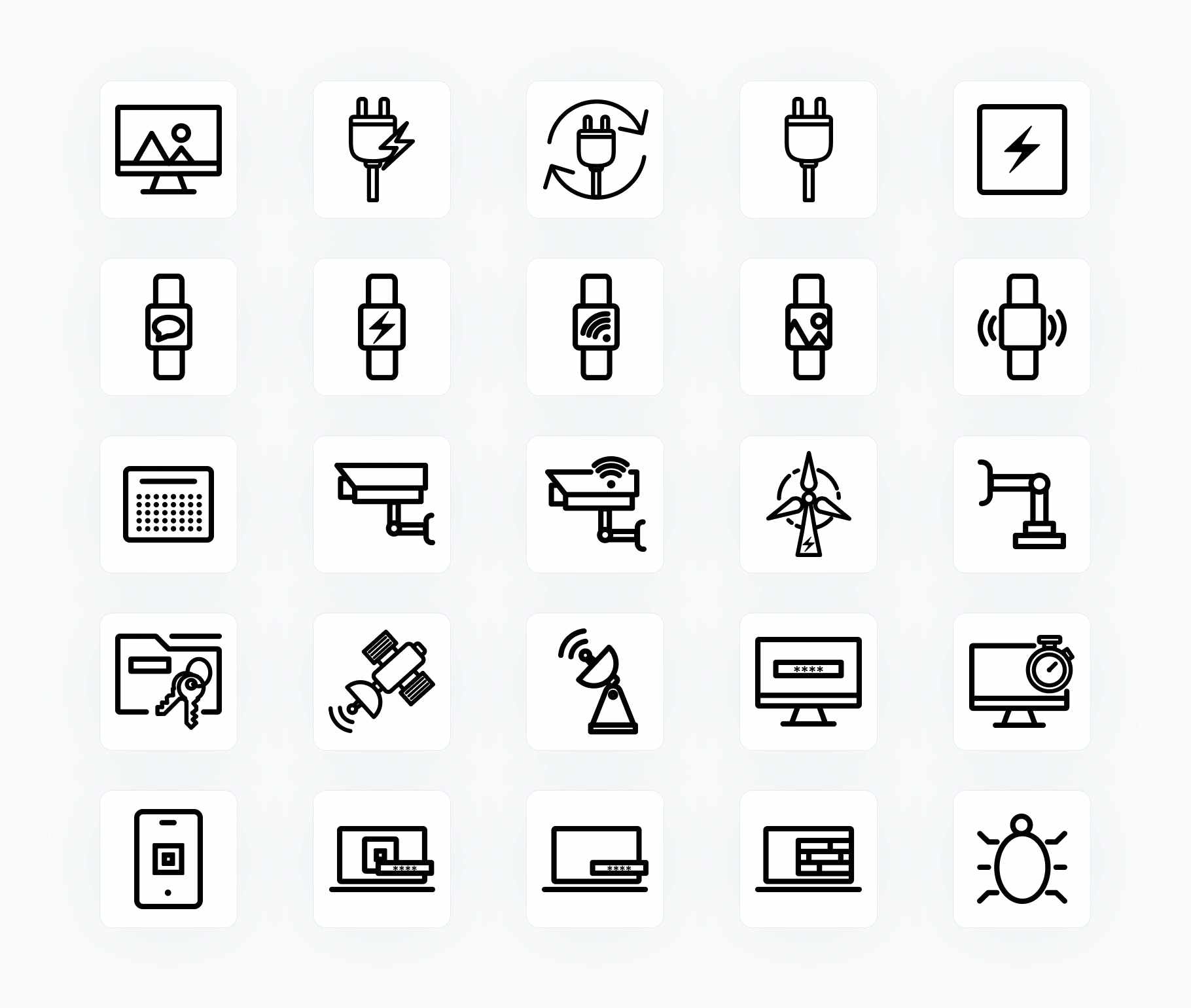 Technology-Outline-Vector-Icons Icons Technology Outline Vector Icons S12162101 powerpoint-template keynote-template google-slides-template infographic-template
