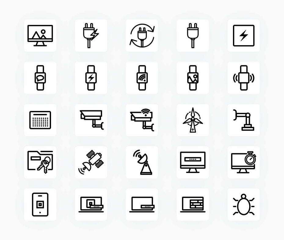 Technology-Outline-Vector-Icons Icons Technology Outline Vector Icons S12162101 powerpoint-template keynote-template google-slides-template infographic-template